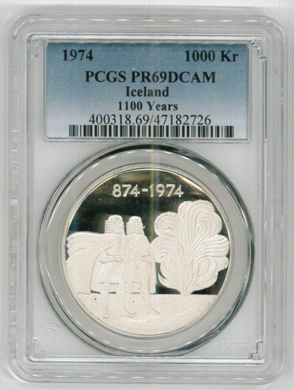 Iceland 1,000 Krona 1974 PCGS PR 69 DCAM