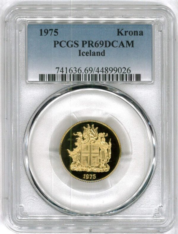 Iceland 1 Krona 1975 PCGS PR 69 DCAM